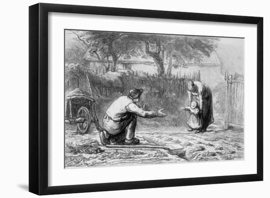 The First Steps-Jean-François Millet-Framed Giclee Print