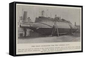 The First Submarine for the German Navy-null-Framed Stretched Canvas