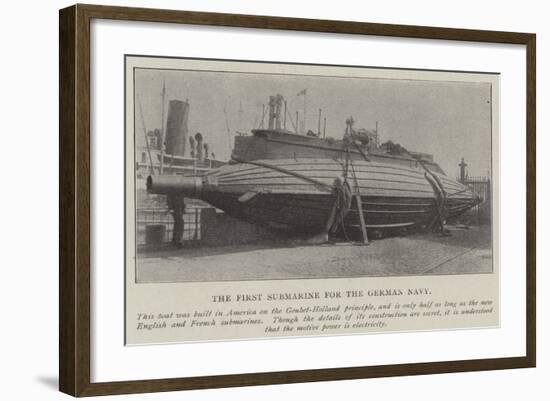 The First Submarine for the German Navy-null-Framed Giclee Print