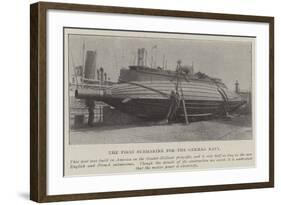 The First Submarine for the German Navy-null-Framed Giclee Print