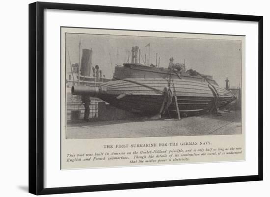 The First Submarine for the German Navy-null-Framed Giclee Print