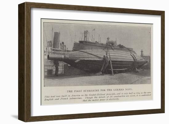 The First Submarine for the German Navy-null-Framed Giclee Print