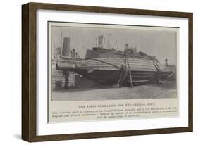 The First Submarine for the German Navy-null-Framed Giclee Print