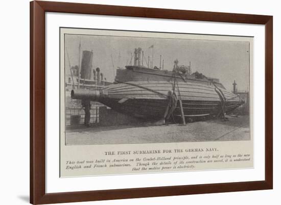 The First Submarine for the German Navy-null-Framed Giclee Print