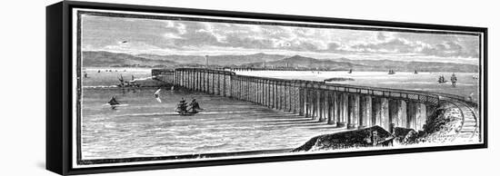 The First Tay Bridge from the South, Scotland, 1900-null-Framed Stretched Canvas