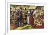 The First Thanksgiving in 1621, a Year after the Pilgrim Fathers Had Left the Old World-Mike White-Framed Giclee Print