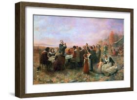 The First Thanksgiving-Jennie Augusta Brownscombe-Framed Giclee Print