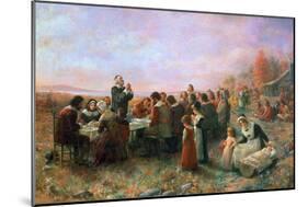 The First Thanksgiving-Jennie Augusta Brownscombe-Mounted Giclee Print