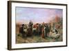 The First Thanksgiving-Jennie Augusta Brownscombe-Framed Giclee Print