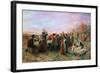 The First Thanksgiving-Jennie Augusta Brownscombe-Framed Giclee Print