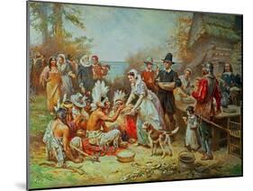 The First Thanksgiving-Jean Leon Gerome Ferris-Mounted Giclee Print