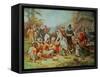 The First Thanksgiving-Jean Leon Gerome Ferris-Framed Stretched Canvas