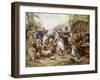 The First Thanksgivng, 1621-Jean Leon Gerome Ferris-Framed Giclee Print