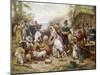 The First Thanksgivng, 1621-Jean Leon Gerome Ferris-Mounted Giclee Print