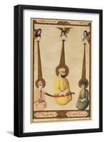 The First Three Shiite Imams: Ali with His Sons Hasan and Husayn-Persian School-Framed Giclee Print