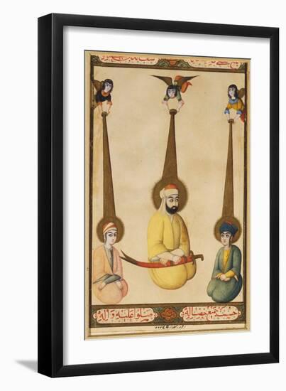 The First Three Shiite Imams: Ali with His Sons Hasan and Husayn-Persian School-Framed Giclee Print