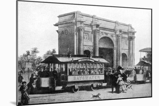 The First Trams in London, 1861-null-Mounted Giclee Print