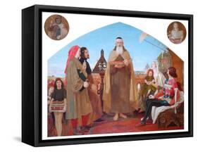 The First Translation of the Bible into English-Ford Madox Brown-Framed Stretched Canvas