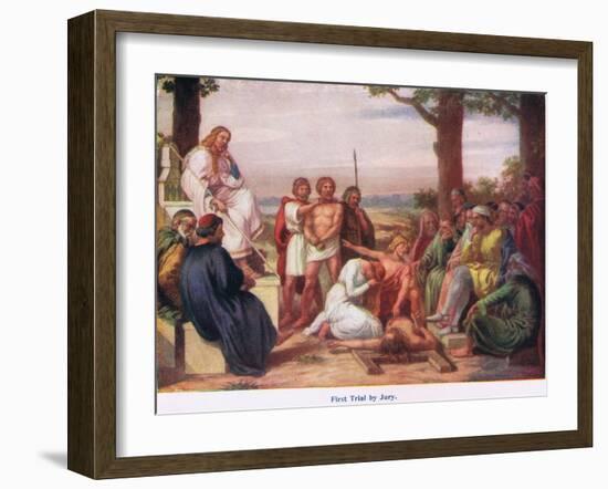 The First Trial by Jury-Charles West Cope-Framed Giclee Print