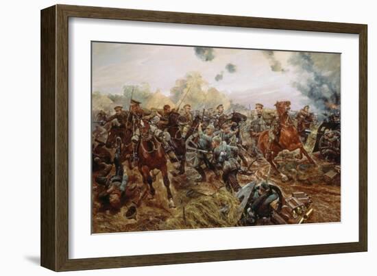 The First VC of the European War, 1914-Richard Caton Woodville II-Framed Giclee Print