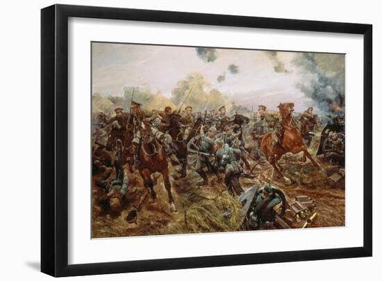 The First VC of the European War, 1914-Richard Caton Woodville II-Framed Giclee Print