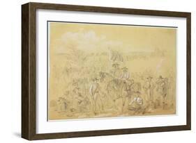 The First Virginia Cavalry at a Halt, from 'Harper's Weekly', 27th September 1862-Alfred R. Waud-Framed Giclee Print