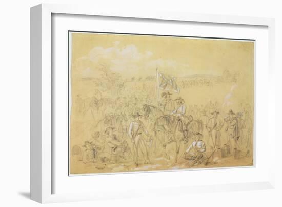 The First Virginia Cavalry at a Halt, from 'Harper's Weekly', 27th September 1862-Alfred R. Waud-Framed Giclee Print