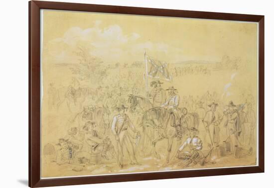 The First Virginia Cavalry at a Halt, from 'Harper's Weekly', 27th September 1862-Alfred R. Waud-Framed Giclee Print