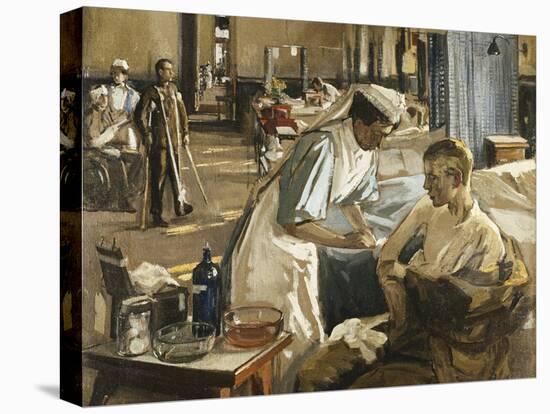 The First Wounded, London Hospital, 1914, 1914-Sir John Lavery-Stretched Canvas