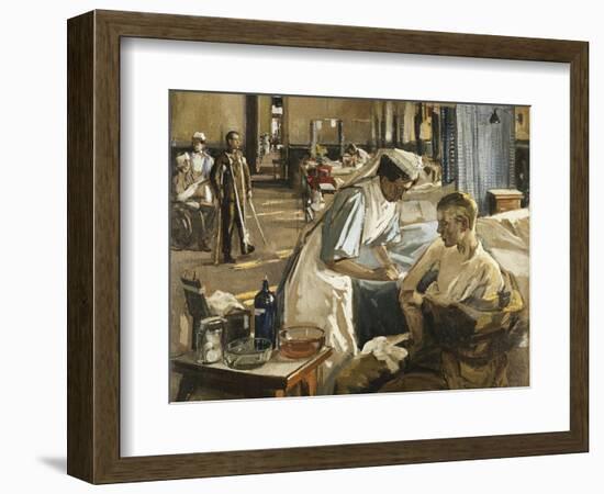 The First Wounded, London Hospital, 1914, 1914-Sir John Lavery-Framed Giclee Print