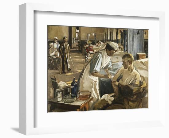 The First Wounded, London Hospital, 1914, 1914-Sir John Lavery-Framed Giclee Print