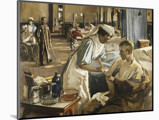 The First Wounded, London Hospital, 1914, 1914-Sir John Lavery-Mounted Giclee Print