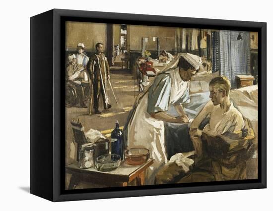 The First Wounded, London Hospital, 1914, 1914-Sir John Lavery-Framed Stretched Canvas