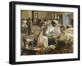 The First Wounded, London Hospital, 1914-Sir John Lavery-Framed Giclee Print