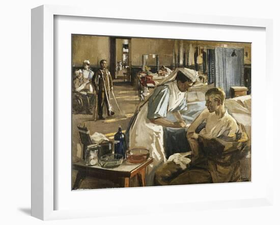 The First Wounded, London Hospital, 1914-Sir John Lavery-Framed Giclee Print