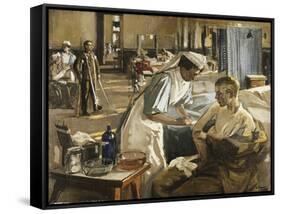 The First Wounded, London Hospital, 1914-Sir John Lavery-Framed Stretched Canvas