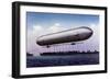 The First Zeppelin, LZ.1, Makes Its Maiden Flight Over the Bodensee-null-Framed Art Print