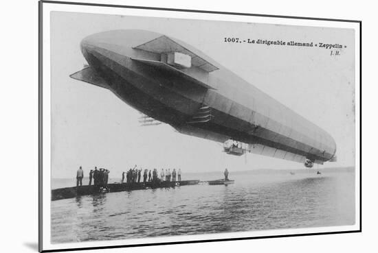 The First Zeppelin Lz-I on the Bodensee-null-Mounted Art Print