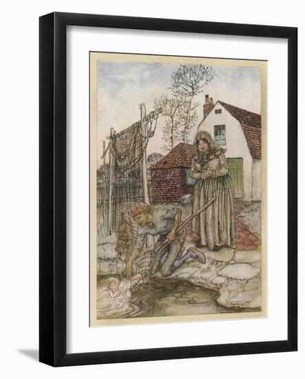 The Fish and the Ring-Arthur Rackham-Framed Art Print