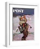 "The Fish are Jumping" Saturday Evening Post Cover, May 19, 1951-Mead Schaeffer-Framed Giclee Print