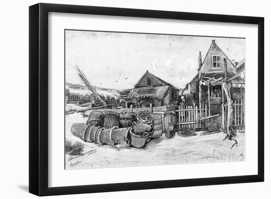 The Fish Drying Barn at Scheveningen, c.1882-Vincent van Gogh-Framed Giclee Print