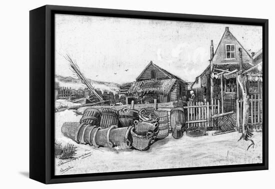 The Fish Drying Barn at Scheveningen, c.1882-Vincent van Gogh-Framed Stretched Canvas
