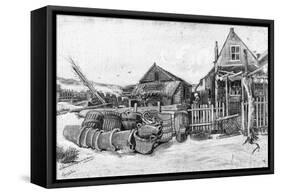The Fish Drying Barn at Scheveningen, c.1882-Vincent van Gogh-Framed Stretched Canvas