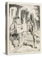 The Fish Footman and the Frog Footman-John Tenniel-Stretched Canvas