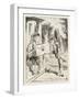 The Fish Footman and the Frog Footman-John Tenniel-Framed Art Print