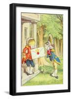 The Fish-Footman Delivering an Invitation to the Duchess, Alice in Wonderland by Lewis Carroll-John Tenniel-Framed Giclee Print