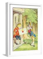 The Fish-Footman Delivering an Invitation to the Duchess, Alice in Wonderland by Lewis Carroll-John Tenniel-Framed Giclee Print