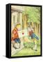 The Fish-Footman Delivering an Invitation to the Duchess, Alice in Wonderland by Lewis Carroll-John Tenniel-Framed Stretched Canvas