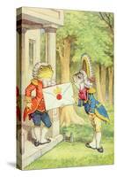 The Fish-Footman Delivering an Invitation to the Duchess, Alice in Wonderland by Lewis Carroll-John Tenniel-Stretched Canvas