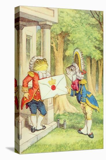 The Fish-Footman Delivering an Invitation to the Duchess, Alice in Wonderland by Lewis Carroll-John Tenniel-Stretched Canvas